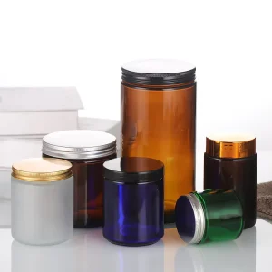 Glass Candle Jar 120 250 500 1000ml Glass Empty Glass Amber Candle Holder Jars With Lid for Candle Making