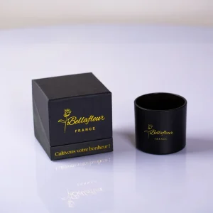 Glass Candle Jar Vessel Matte Black 8oz 10oz with Box Packaging and Lid