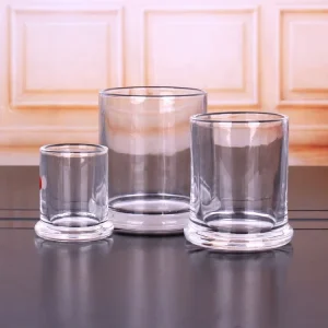 Glass Candle Jar with Flat Glass Cap, 60ml, 200ml, or 350ml