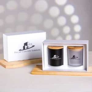 Glass Candle Jar with Lid and Gift Box Packaging Clear Customized Luxury Glass Candle Jars