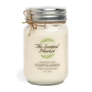 Glass Canning Jar with Metal Lid for Food Storage and Scented Candles