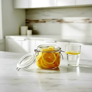Glass Canning Jars with Swing Top Lid and Wire Bail 6x500ml Airtight Storage for Jam Muesli Coffee Beans & Spices