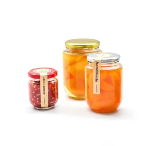 Glass Canning Storage Jar with Twist-Off Metal Lid for Pickles and Fruit, 350 ml, 450 ml, 770 ml, or 1000 ml