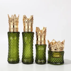 Glass Cosmetic Bottles and Skincare Container Sets with Screen Printing