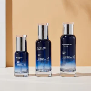 Glass Cosmetic Container Set for Serum, Lotion, and Cream Skincare Packaging
