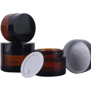 Glass Cosmetic Containers Empty Sample Jars with Leakproof Lids Makeup Sample Containers BPA Free Pot Jars for Cosmetic