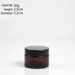 Glass Cosmetic Face Cream Jar with Screw Caps Customized Logo Printing