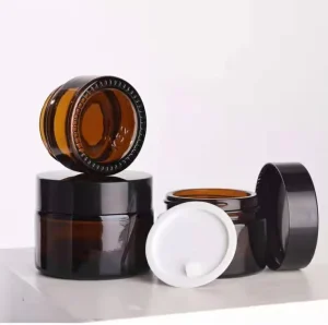 Glass Cosmetic Jar for Organic Skincare and Wellness