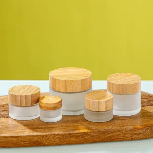 Glass Cosmetic Jar with Screw Cap Lid for Skin Care or Face Cream