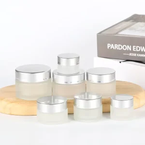 Glass Cosmetic Packaging Jars with Lid for Body Face Eye and Skin Care Cream