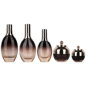 Glass Cosmetic Packaging Set with Screw Cap and Screen Printing 30g 120ml