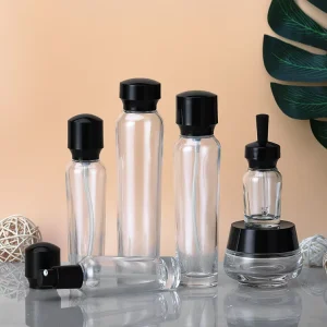 Glass Cosmetic Set Pump Sprayer 30g 50g 30ml 100ml 120ml with Custom Logo and Color Packaging