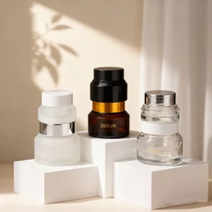 Glass Cream Jars with Lids 15g 30g 50g Wide Mouth Skincare and Body Cream Containers