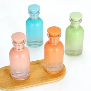 Glass Custom Crimp Perfume Bottle, 50ml/30ml, Pink