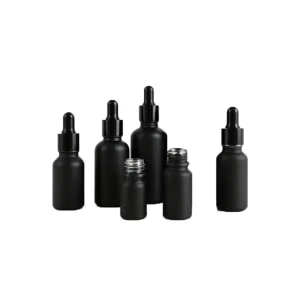 Glass Dropper Bottle Leakproof Tincture Bottles with Screw Cap Black Reusable Eye Dropper Bottle 30ml 100ml