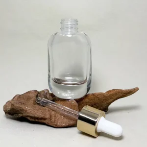 Glass Dropper Bottle with Screw Cap for Cosmetic and Essential Oil Liquid Packaging