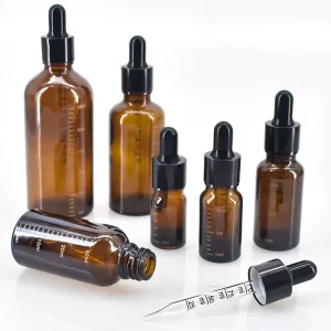 Glass Dropper Bottles 5ml 10ml 15ml 20ml 30ml 50ml 100ml Empty Amber Glass Essential Oil Serum Bottles