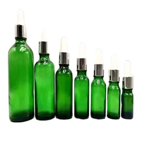 Glass Essential Oil and Cosmetic Bottle, Amber, Transparent, Blue, Green, or Black, 100ml