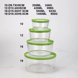 Glass Food Container Set with Glass Lid 6 Pack Meal Prep Containers with Silicone Framed Airtight Lid Leakproof
