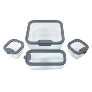 Glass Food Container Set with Glass Lids