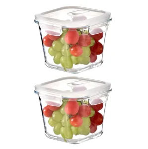 Glass Food Storage Container Set with Lid, Heat-Resistant Lunch Boxes