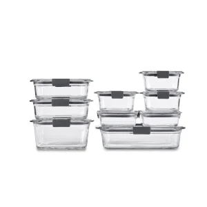 Glass Food Storage Containers Leak-Proof BPA-Free Clear Meal Prep Containers Microwave and Oven Safe