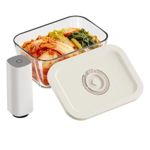Glass Food Storage Containers with ABS Lids, Microwave and Freezer Safe, Leak-Proof and Stackable