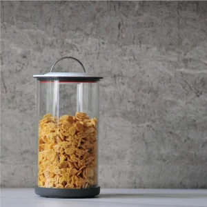 Glass Food Storage Jar BPA-Free Airtight Lid, Transparent Kitchen Pantry Canister