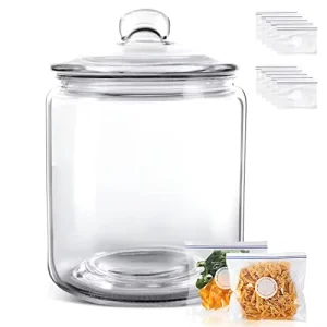Glass Food Storage Jar Cookie Containers with Airtight Seal Glass Lid