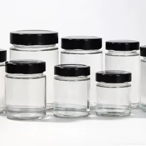 Glass Food Storage Jars with Metal Screw-On Lids for Snacks, Coffee, and Pet Treats