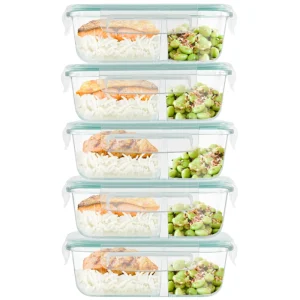 Glass Fresh keeping Box Set Lunch Box Microwave Heating Fruit Bento Food Grade Glass Food Storage Organizer Bento Box