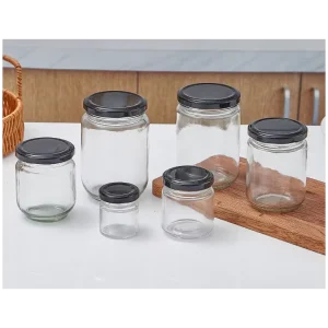 Glass Jam Jar 380ml for Pickles and Honey with Lid