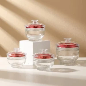 Glass Jar 50ml 75ml 100ml 150ml with Metal Lid for Bird’s Nest Jam Jelly and Preserves