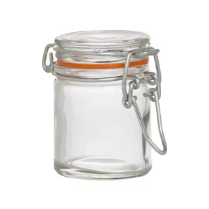 Glass Jar Container Square Round Airtight Clip Lid Glass Storage Preserving Jars