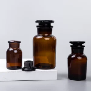 Glass Jar Factory High Quality Pharmaceutical 30ml 60ml 125ml 250ml 500ml 1000ml Amber Wide mouth Reagent Glass Bottle