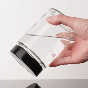 Glass Jar Packaging with Aluminum Lid Unique Design Kitchenware and Use