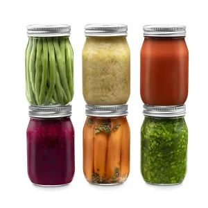 Glass Jar Supplier Kitchen 250 ml 500 ml Wide Mouth Mason Jars 8 oz 16 oz with Lids