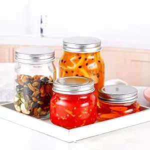 Glass Jar Supplier Kitchen 250ml 500ml Wide Mouth Mason Jars 8 Oz 16 Oz Glass Storage Jars With Lid