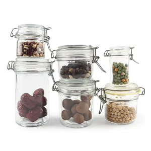Glass Jar for Food with Airtight Glass Lid 50ml 120ml 200ml 230ml 300ml 450ml