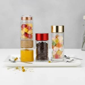 Glass Jars 80ml 150ml 200ml with Lids for Sauce Spices Grains and Pickles Storage