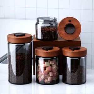 Glass Jars for Home Kitchens Vacuum sealed for Freshness Ideal for Spices and Grains Available in Various Sizes for