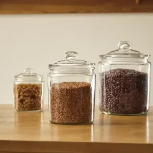 Glass Jars with Lids for Candy Jelly Sugar and Cake Storage
