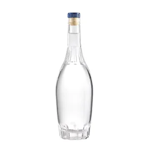 Glass Juice Bottles Empty 200ml 500ml 750ml 1000ml clear Beverage Wine Liquor Vodka Glass Bottle With Cork Cap