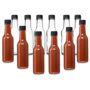 Glass Ketchup and Seasoning Bottles 90ml 150ml 250ml with Screw Cap Lids Hot Stamping Surface MOQ 100pcs