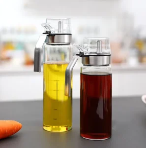 Glass Leak Proof Oil Pot Large Capacity Pouring Can Sesame Oil Seasoning Small Bottles Vinegar Soy Sauce Bottle for Household