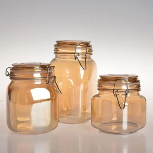 Glass Lemon Honey Jam Food Storage Jar with Sealing Lid