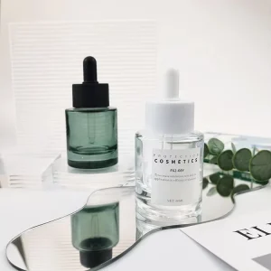 Glass Lotion Cosmetic Container 30g 50g 30ml 40ml 50ml 100ml 120ml with Pump Lid