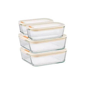 Glass Lunch Box Microwave Safe Double Compartment Dishwasher Safe for Office Workers Back School Fridge Food Storage Container
