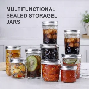 Glass Mason Canning Jars 100ml 120ml 250ml 300ml 350ml 500ml 650ml Regular Mouth Pint Size 12 Pack