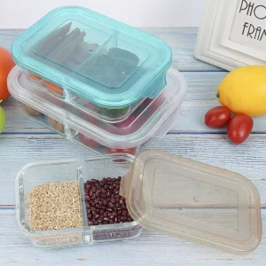 Glass Meal Prep Containers with Lids and Compartments for Lunch and Food Storage
